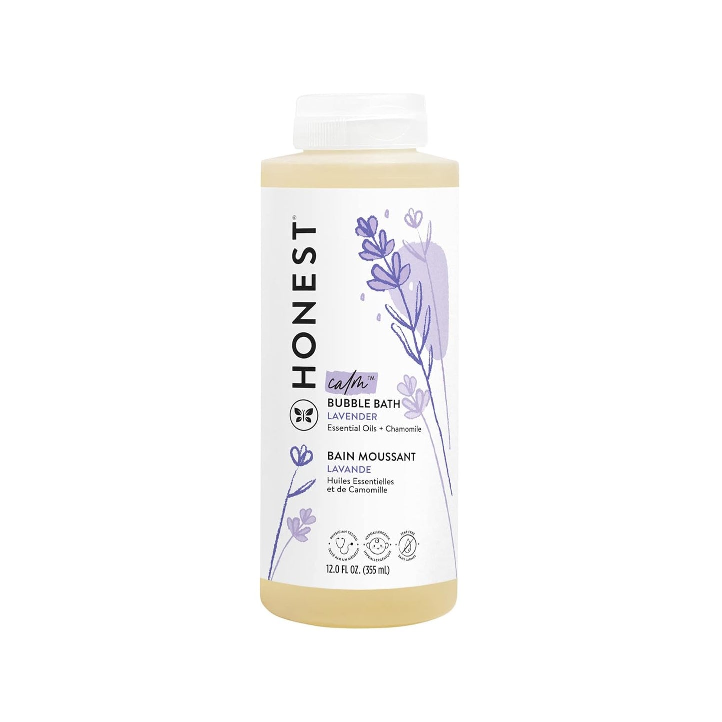 The Honest Company Foaming Bubble Bath | Gentle for Baby | Naturally Derived, Tear-free, Hypoallergenic | Citrus Vanilla Refresh, 12 fl oz
