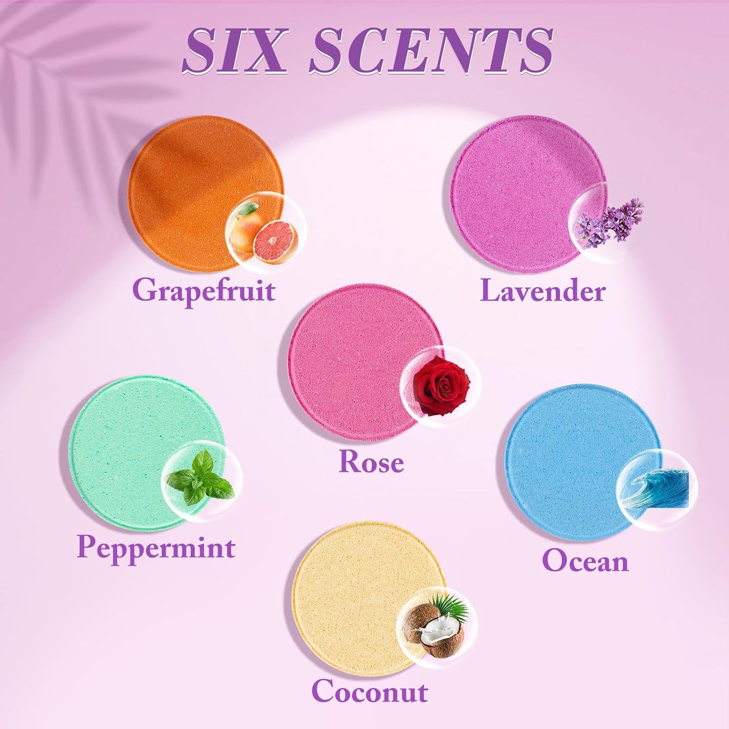 18 Pack Shower Steamers - Valentine's Day, Birthday Gifts - Shower Bombs with Lavender Mint Rose Coco Ocean Grapefruit Natural Fragrance, Self Care & Relaxation Gifts for Women and Men