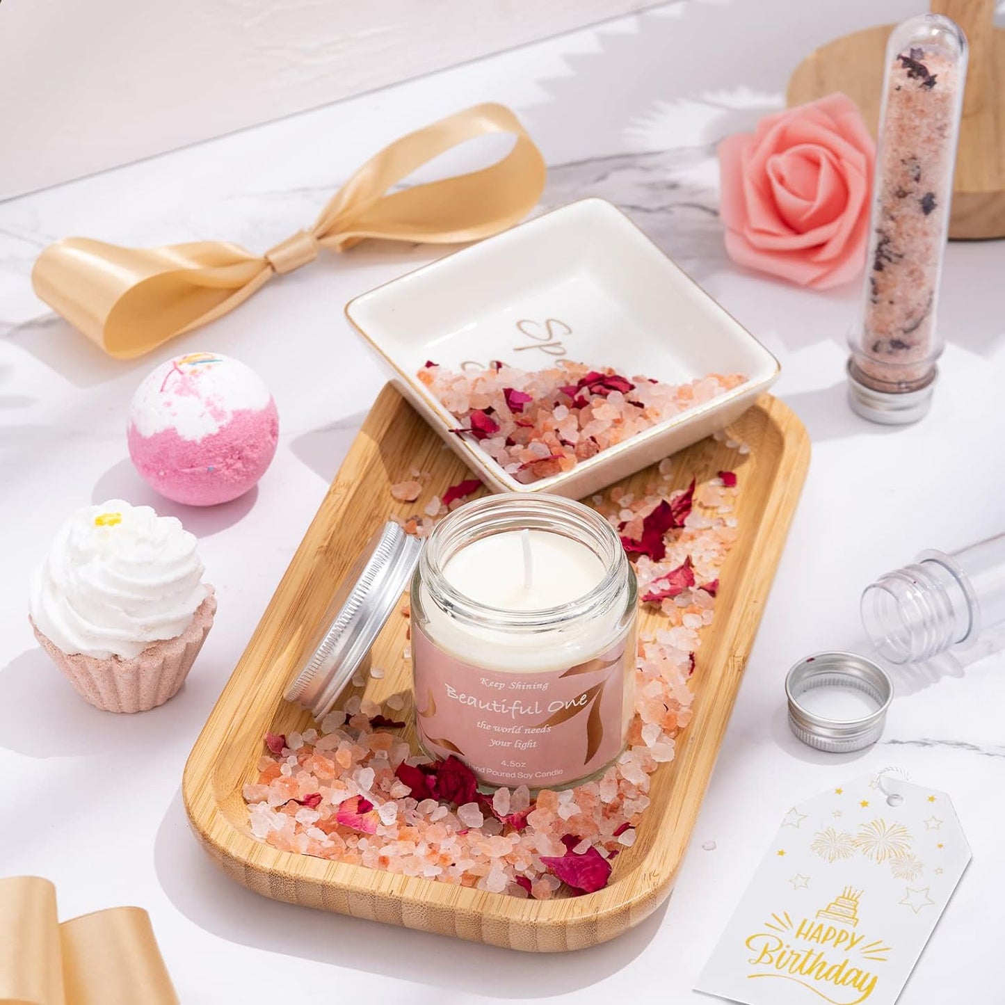 Gifts Box for Women Unique Self Care for Mom Best Friend Stainless Steel Basket Female Her Sister Girlfriend Wife Personalized Thinking of You Relaxation Package Birthday/Get Well Soon Gift Ideas
