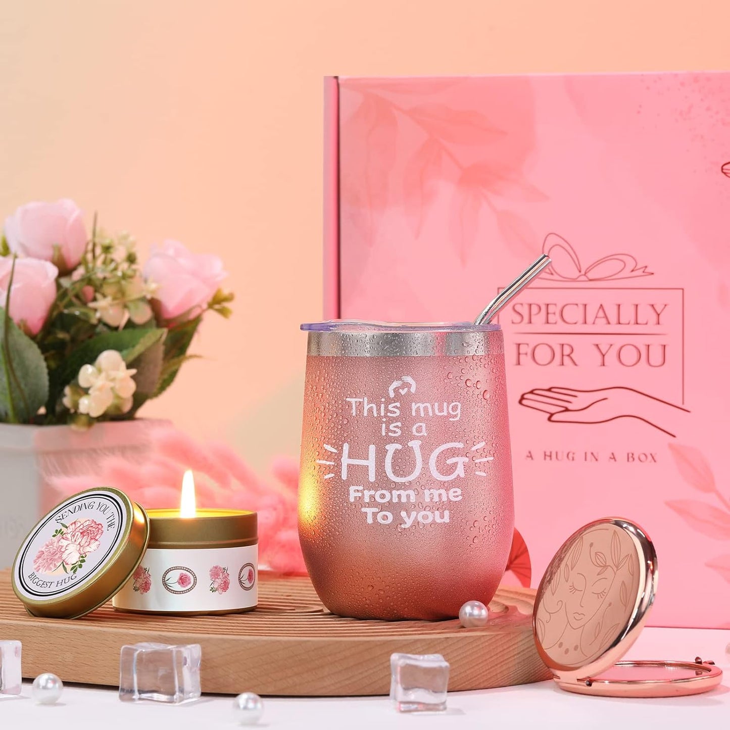 Care Package for Women, Get Well Soon Gifts for Women, Birthday Gifts for Women, Gift Basket for Women, Self Care Gifts Cheer Up Gifts for Women, Thinking of You Gifts for Women w/Tumbler Blanket