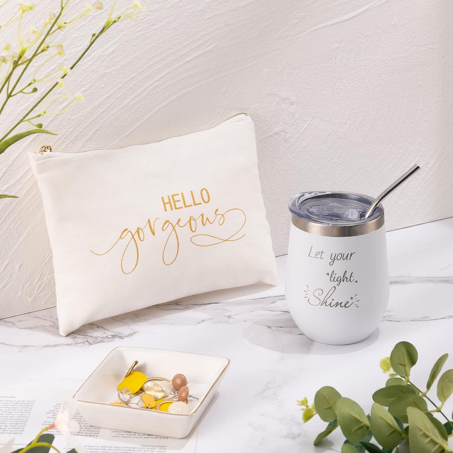 Gifts Box for Women Unique Self Care for Mom Best Friend Stainless Steel Basket Female Her Sister Girlfriend Wife Personalized Thinking of You Relaxation Package Birthday/Get Well Soon Gift Ideas