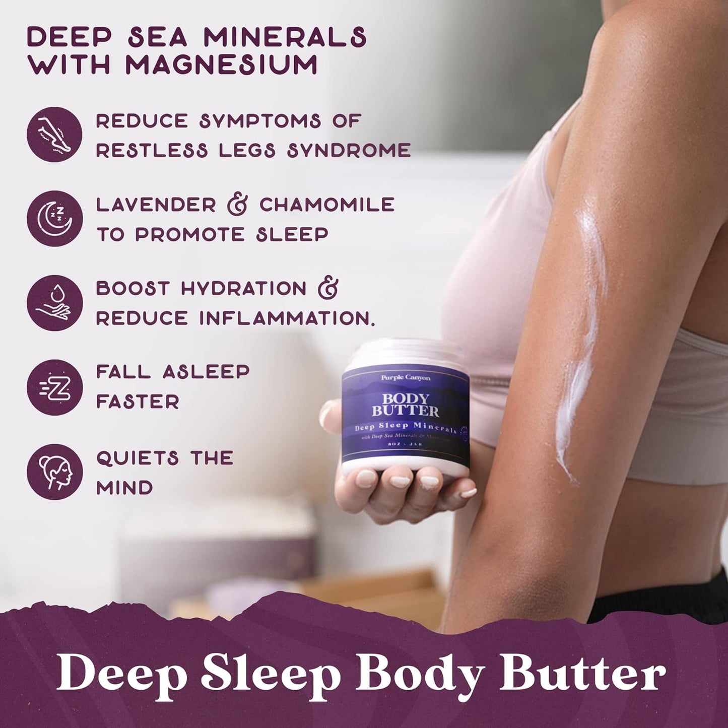 Purple Canyon Mystic Spa Box | 7 Piece Full Size Lavender Spa Kit for Self Care | Bath and Body Gifts for Women
