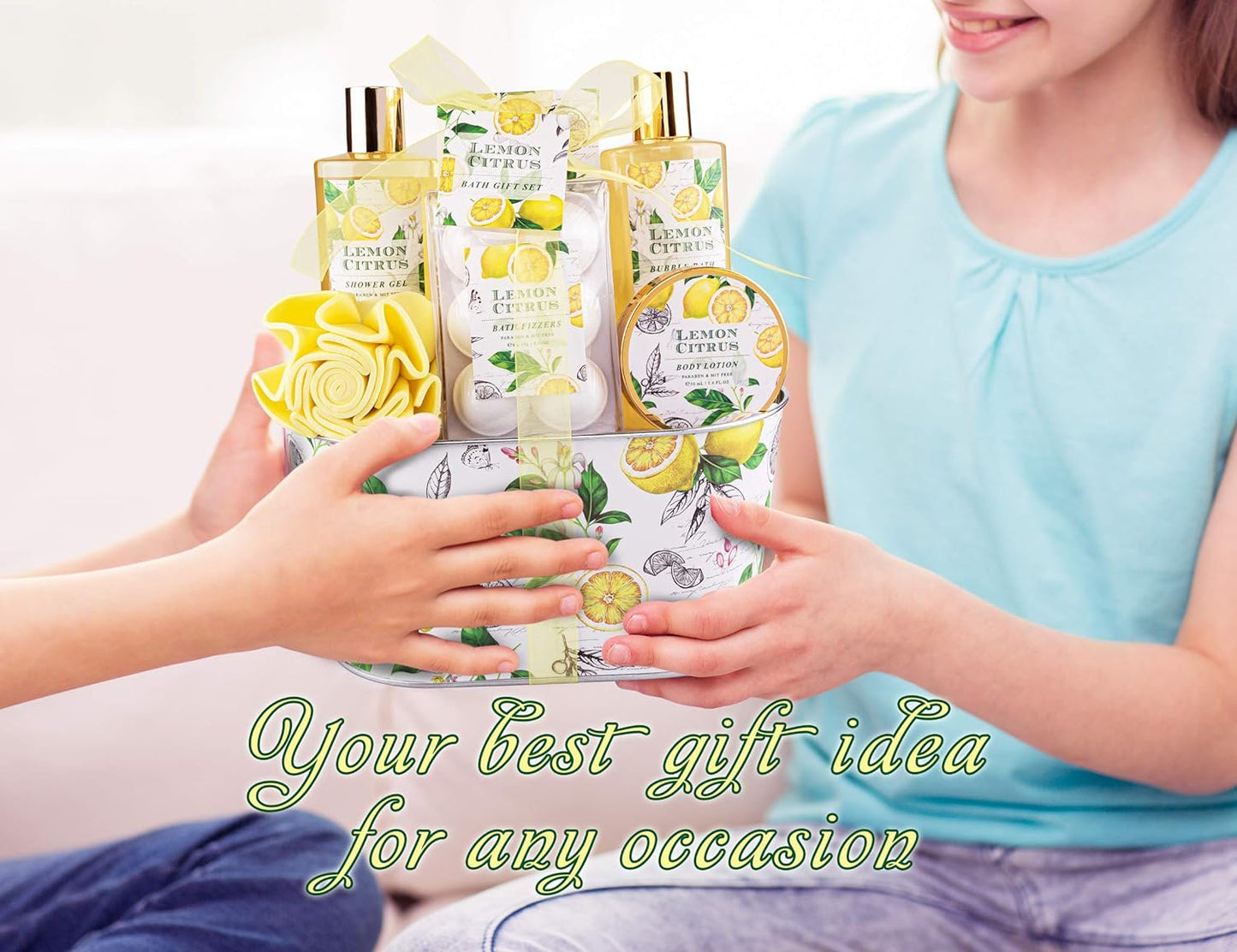 Home Spa Gift Basket, Bath Spa Kit for Women, with Body Lotion, Shower Gel, Bubble Bath, Body Scrub, Bath Salt, Bath Bomb, Bath Gift Set for Mother, Wife Her, with Magnolia and Jasmine Scent