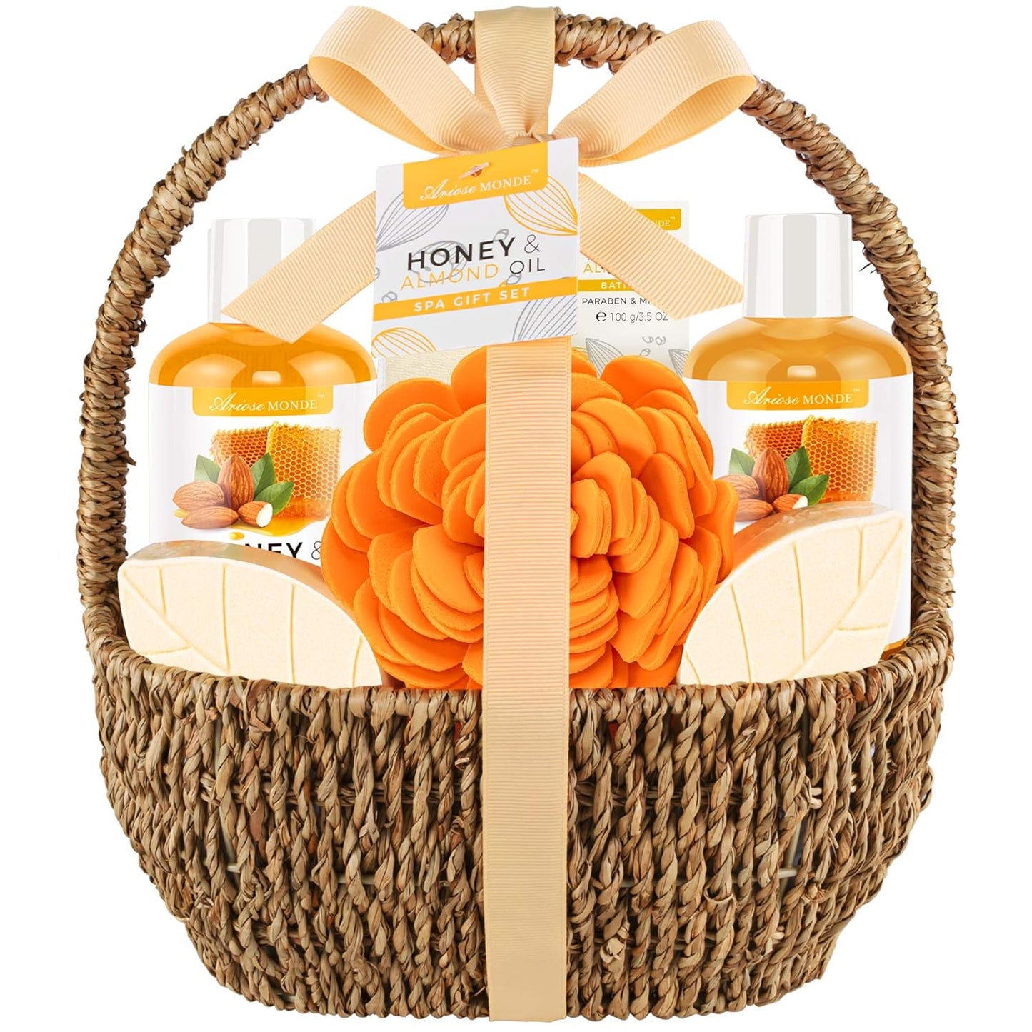 Home Spa Gift Basket, Bath Spa Kit for Women, with Body Lotion, Shower Gel, Bubble Bath, Body Scrub, Bath Salt, Bath Bomb, Bath Gift Set for Mother, Wife Her, with Magnolia and Jasmine Scent