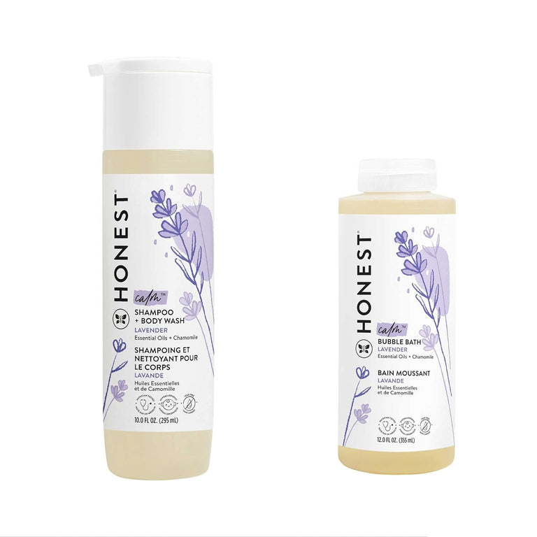 The Honest Company Foaming Bubble Bath | Gentle for Baby | Naturally Derived, Tear-free, Hypoallergenic | Citrus Vanilla Refresh, 12 fl oz