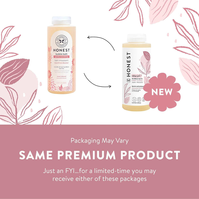 The Honest Company Foaming Bubble Bath | Gentle for Baby | Naturally Derived, Tear-free, Hypoallergenic | Citrus Vanilla Refresh, 12 fl oz