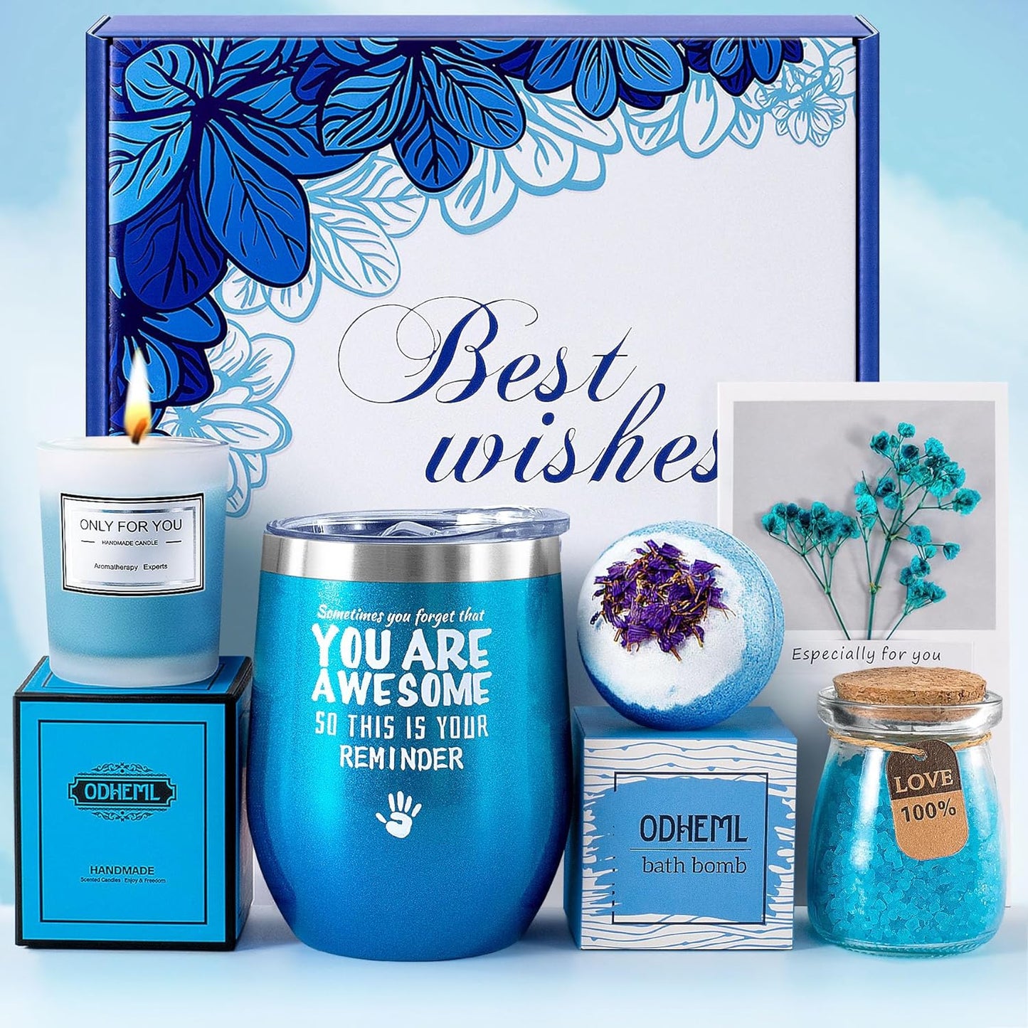 Personalized Birthday Gift Set for Women - From Daughter, Son, Girlfriend, Friend - For Mom, Sister, Bestie - Christmas, Anniversary, Valentine's Day, Mother's Day Gifts